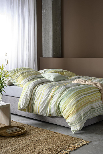 IRISETTE satin de coton luxe MAGIC 30 rayures vert