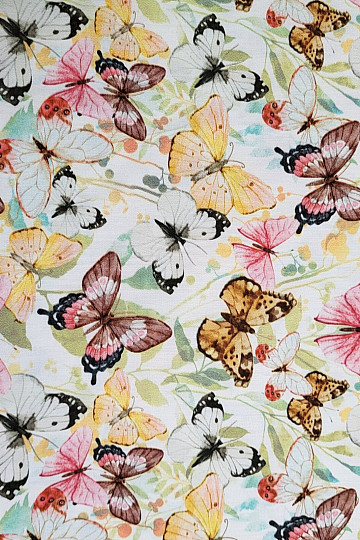 Satin de coton PAPILLONS numérique