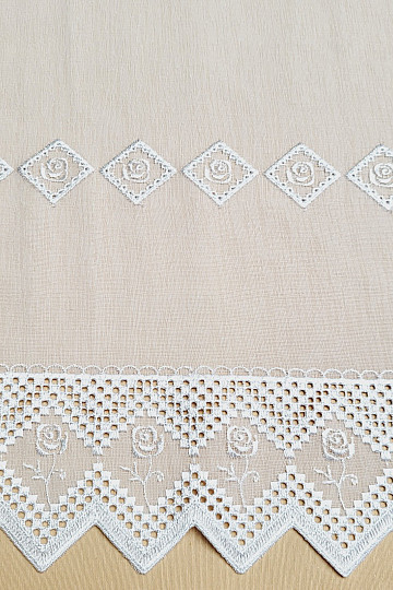 Rideau fini ROSE BLANCHE