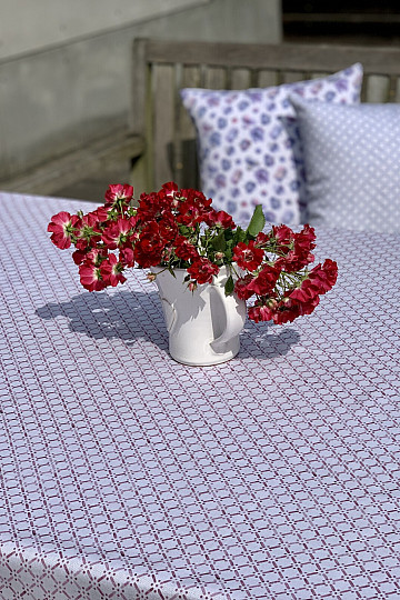 Nappe et châle MONTANA VIEUX ROSE GRILLE