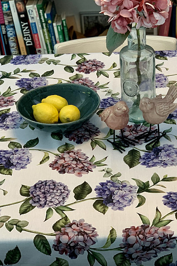 Nappe et écharpe BLEU HYDRANGEA