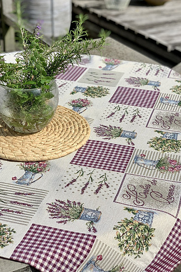 Nappe tapisserie et châle FLEURS DE PROVENCE