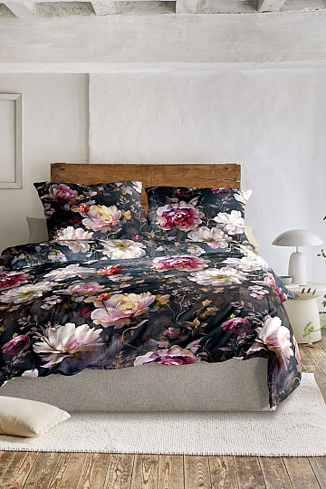 IRISETTE satin de coton de luxe WAVE 8574-90 PIVOINES