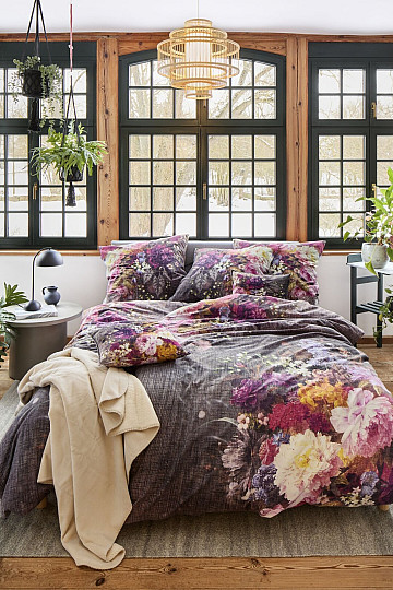 Literie de luxe en flanelle IRISETTE ZOBEL 8551-90 FLEURS EN TRICOT