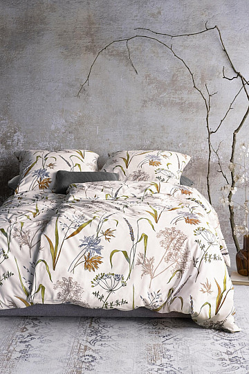 Literie de luxe en flanelle IRISETTE KOALA 8425-90 MEADOW GRASS blanc
