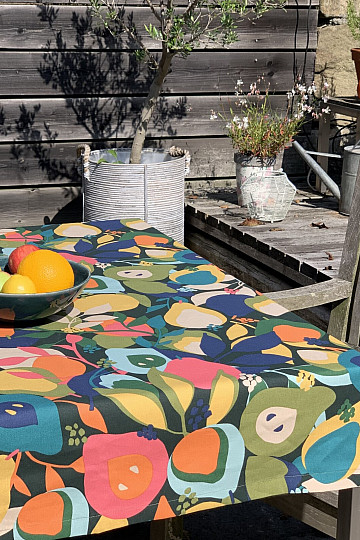 Nappe et écharpe POIRES ABSTRAITES