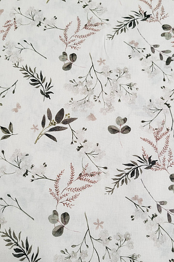 Tissu coton FINE TWIGS beige