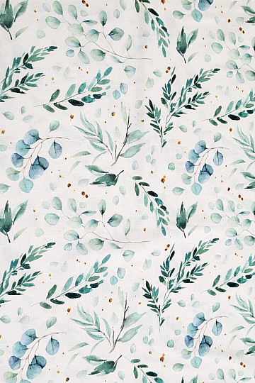 Tissu coton FINE TWIGS vert