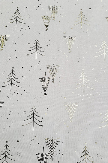 Tissu TOILE de coton ARBRES DORÉS