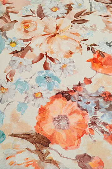 Tissu déco JARDIN rose