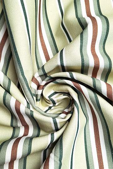 Tissu décoratif RAYURES VERTES
