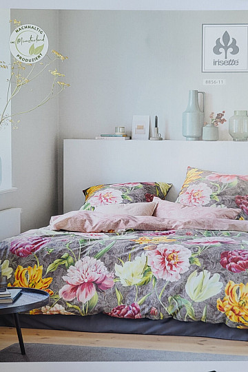 IRISETTE satin de coton luxe MAGIC GRAU 11 FLEURS COULEURS