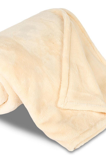 Couverture microflanelle CRÈME lisse