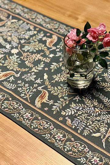 Nappe et foulard tapisserie WILLIAM MORRIS vert