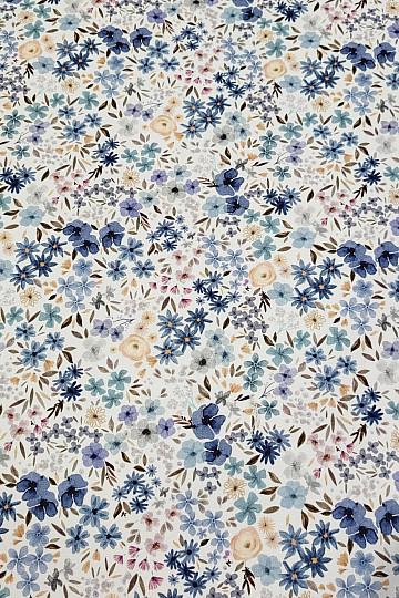Tissu coton ROMANA bleu