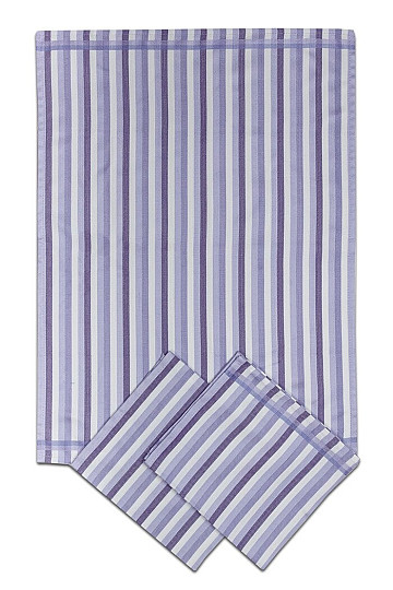 Serviettes Bambou RAYURES VIOLES 3 pcs