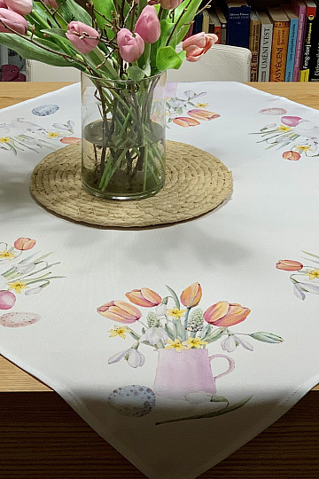Nappe et écharpe DÉLICES DU PRINTEMPS