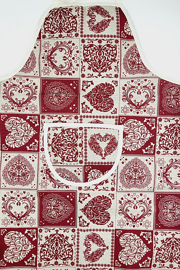 Tablier avec bavette PATCHWORK COEUR