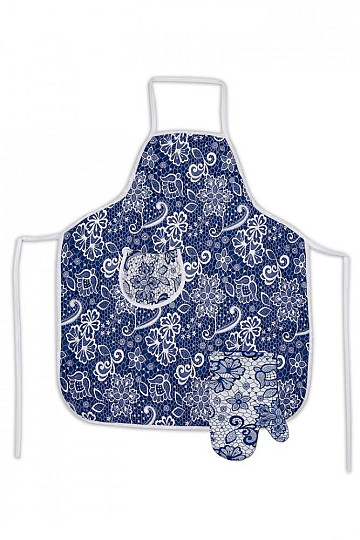 Tablier avec bavette BLEU BLANC