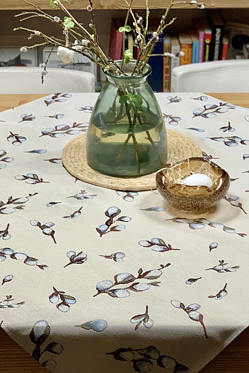 Nappe et écharpe en tapisserie CHATS JÍVA