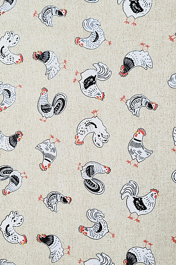 Tissu décoratif POULE ET ROCKERS