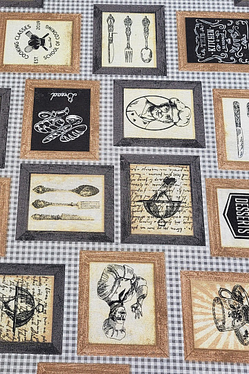 Tissu décoratif KITCHEN BLACK