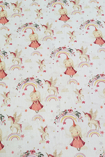 Tissu en coton RAINBOW FAIRY