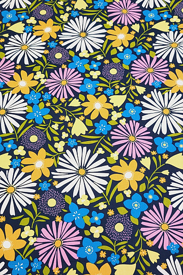 Tissu en coton MARGUERITES