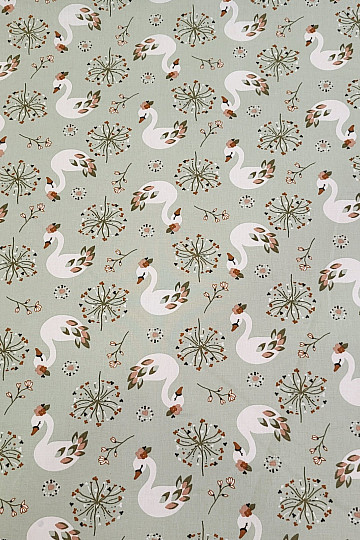 Tissu en coton CYGNES