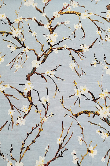 Tissu décoratif CHERRY BLOSSOM bleu