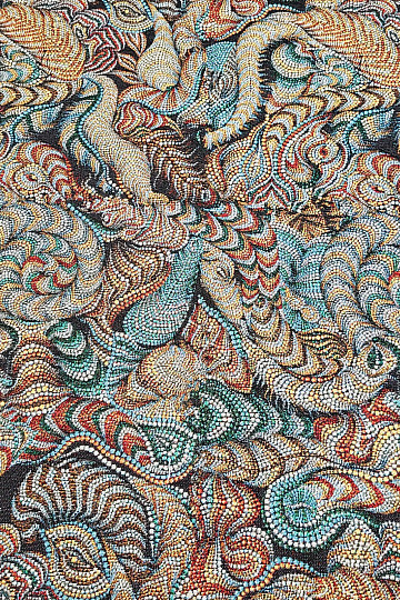 Tissu tapisserie FARADAY NOIR