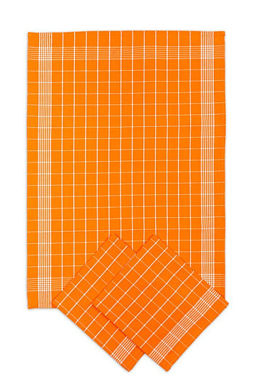 Serviettes en coton COCHE ORANGE NÉGATIVE
