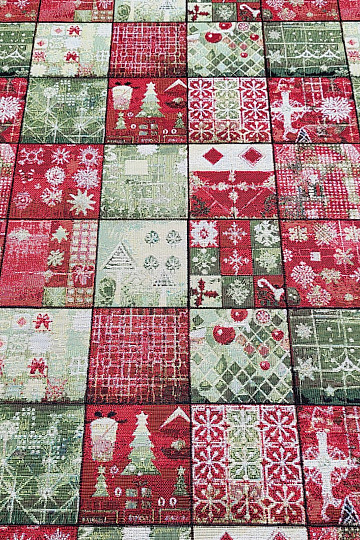 Tissu de tapisserie MOSAÏQUE DE NOËL