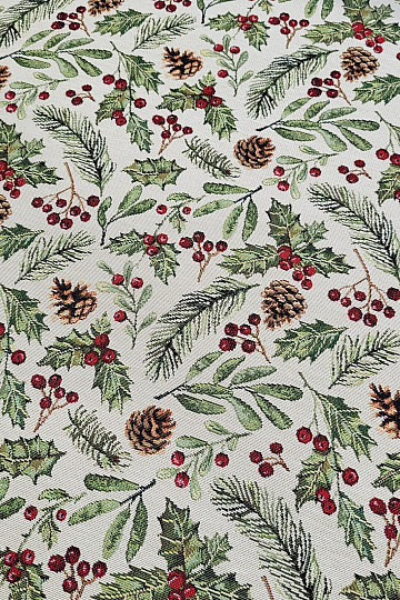 Tissu tapisserie SAPIN DE NOËL Brindilles
