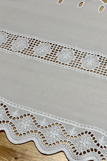 Rideau en vitrail V 291 blanc