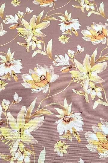 Tissu décoratif HIBISCUS doré