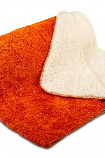 couverture Mouton-mouton 150/200 orange foncé / crème