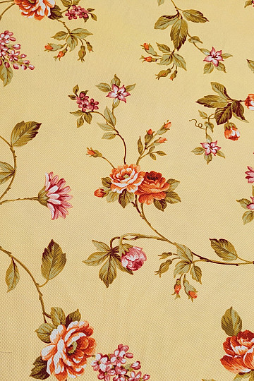 Tissu décoratif CAÉSAR JAUNE PETITE FLEUR