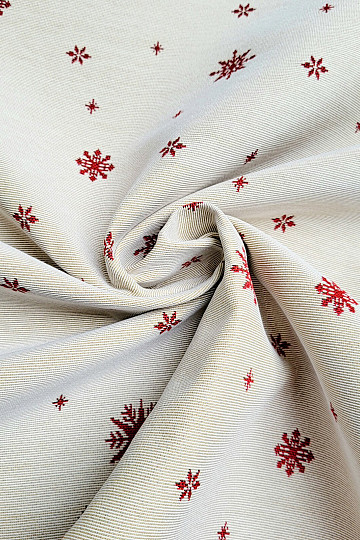 Tissu tapisserie SOFT FLAKE ROUGE