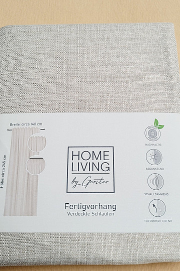 Rideau prêt à poser luxueux HOME LIVING beige