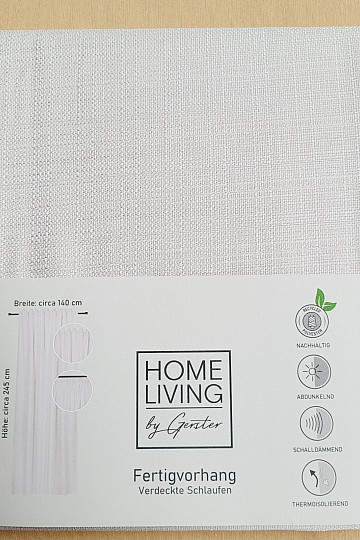 Rideau prêt à poser luxueux HOME LIVING crème