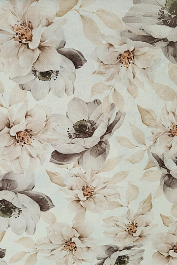 Tissu décoratif OXFORD BEIGE FLEUR