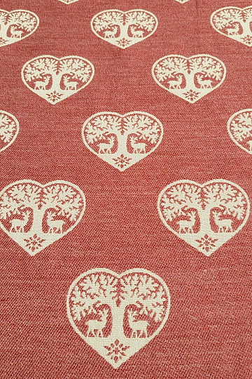 Tissu décoratif luxueux COEUR AVEC CERF