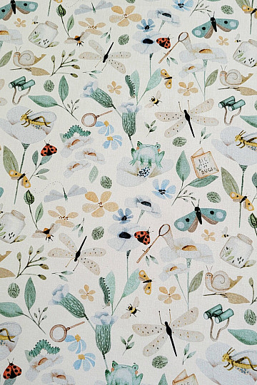 Tissu en coton TISSU PLEIN DI INSECTES