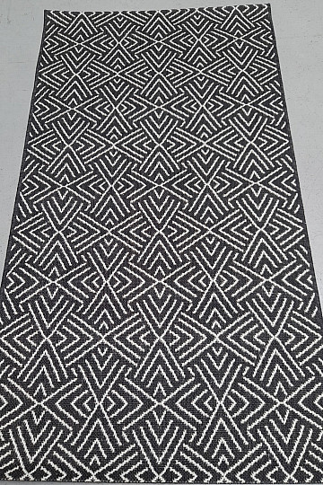 Tapis d'extérieur Essenza in-out noir et blanc