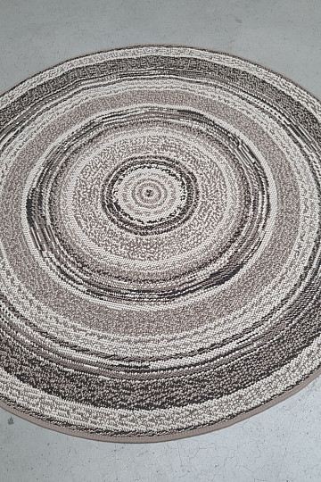 Tapis d'extérieur STAR rosace gris-marron