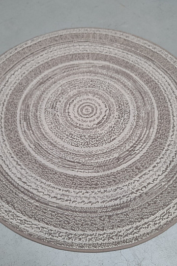 Tapis d'extérieur STAR rosace marron clair