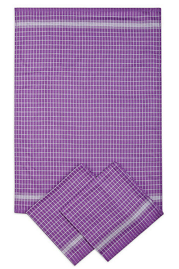 Serviettes CUBE VIOLET-BLANC 3 pcs