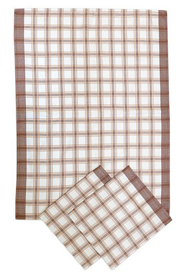 Torchons en bambou - Grand cube marron 3 pcs