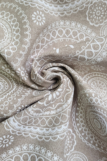 Tissu décoratif MANDALA beige